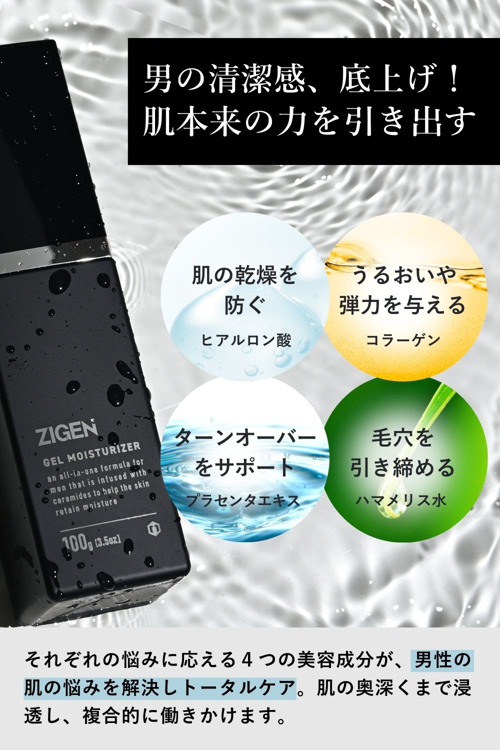 どんな肌タイプにも男の肌荒れを1本で徹底ケア